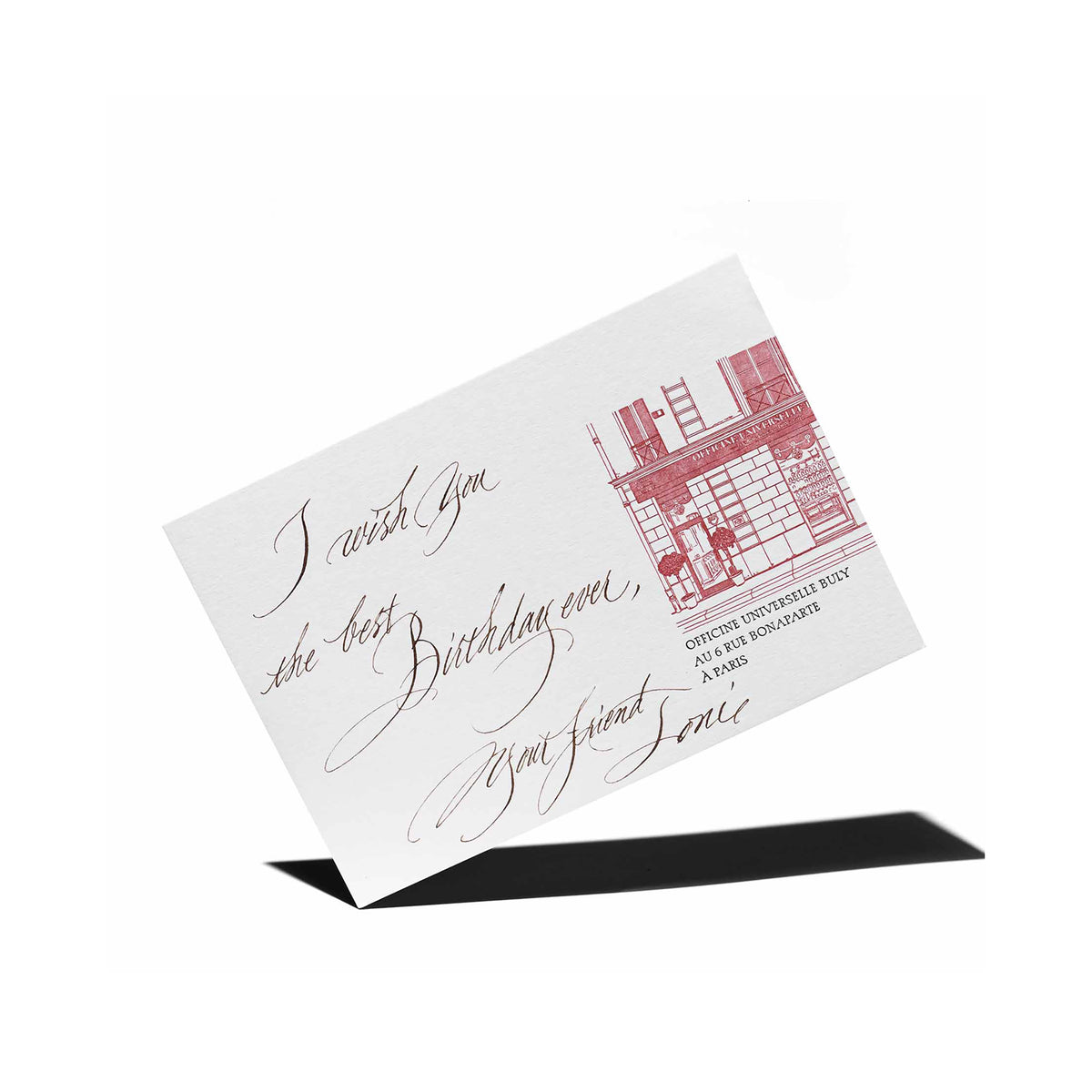 Personalized calligraphy card by Officine Universelle Buly